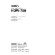 SONY HDW-750 Manual de Servicio