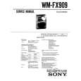 SONY WM-FX909 Instrukcja Serwisowa