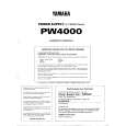 YAMAHA PW4000 Owners Manual