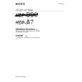 SONY MDP-A7 Owners Manual