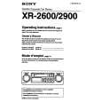SONY XR-2900 Instrukcja Obsługi