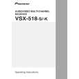 PIONEER VSX-518-K/YDWXJ Owners Manual