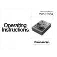PANASONIC WVCB550 Manual de Usuario