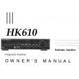 HARMAN KARDON HK610 Owners Manual