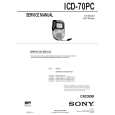 SONY ICD70PC Service Manual