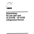 ZANUSSI Z18/8R Owners Manual
