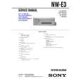 SONY NWE3 Service Manual