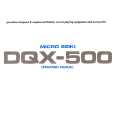 MICRO SEIKI DQX-500 Instrukcja Obsługi
