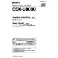 SONY CDX-U8000 Instrukcja Obsługi