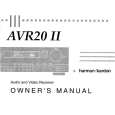 HARMAN KARDON AVR20II Owners Manual
