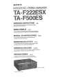 SONY TA-F222ESX Owners Manual