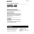 SONY SRS48 Owners Manual