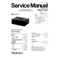 TECHNICS RSX102 Service Manual