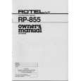 ROTEL RP-855 Owners Manual