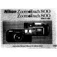NIKON ZOOM TOUCH800 Owners Manual