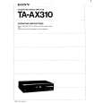 SONY TAAX310 Instrukcja Obsługi