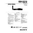 SONY RDR-GX210 Service Manual