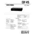 SONY CDP-415 Service Manual