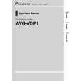 PIONEER AVG-VDP1/ES Manual de Usuario