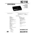 SONY MZF40 Owners Manual
