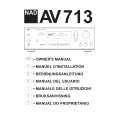 NAD AV713 Owners Manual