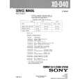 SONY X0D40 Service Manual