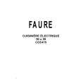 FAURE CCE475W1 Owners Manual