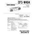 SONY CFSW404 Instrukcja Serwisowa