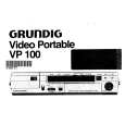 GRUNDIG VP100 Instrukcja Obsługi