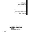 ARTHUR MARTIN ELECTROLUX AW1227S Owners Manual