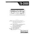 SONY TA2000 Service Manual