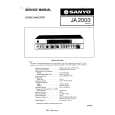 SANYO JA2003 Service Manual