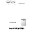 ROSENLEW PASSELI RW609 PE Owners Manual