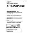 SONY XR-U330 Owners Manual