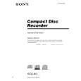 SONY RCDW3 Owners Manual