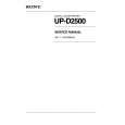 SONY UP-D2500 VOLUME 1 Instrukcja Serwisowa