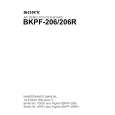 SONY BKPF-206R Instrukcja Serwisowa