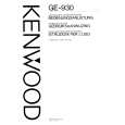 KENWOOD GE-930 Owners Manual