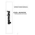 GEMINI CD-400X Owners Manual