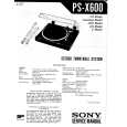 SONY PS-X600 Instrukcja Serwisowa
