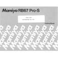 MAMIYA RB67 PRO-S Owners Manual