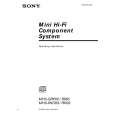 SONY MHC-RXD8S Owners Manual