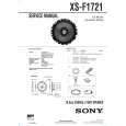 SONY XS-F1721 Owners Manual