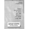 ARTHUR MARTIN ELECTROLUX TM3012W1 Owners Manual