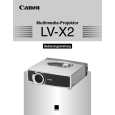 CANON LV-X2 Instrukcja Obsługi