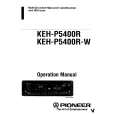 PIONEER KEH-P5400R-W Owners Manual