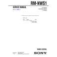 SONY RMNWS1 Service Manual