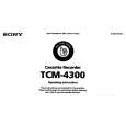SONY TCM-4300 Instrukcja Obsługi