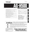 TEAC AG-H500 Owners Manual