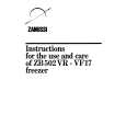ZANUSSI ZB502V Owners Manual
